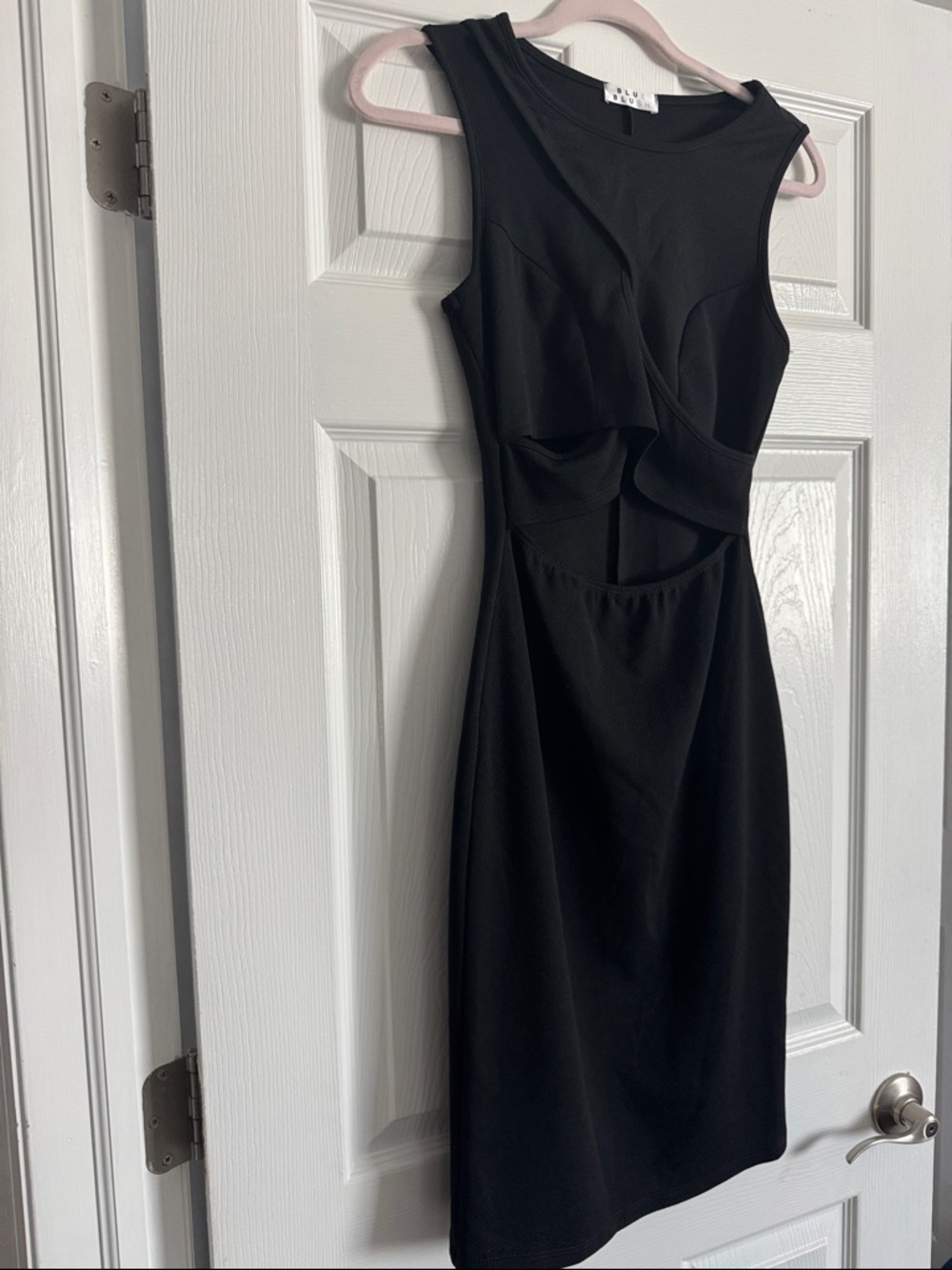 A.L.C. Black Sleeveless Midi Dress with Front Cutout